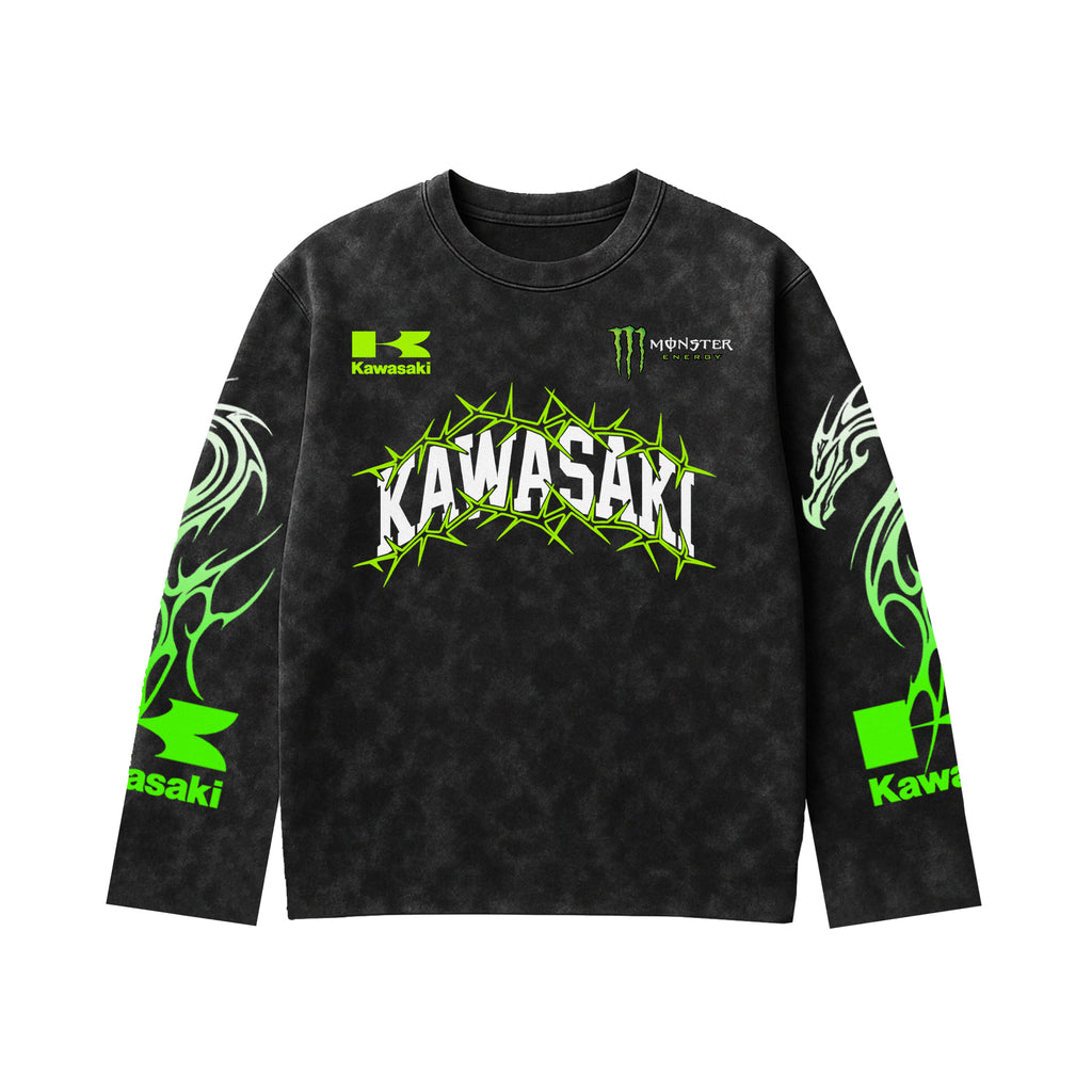 Kawasaki Venom Acid Wash Full Sleeve Tee