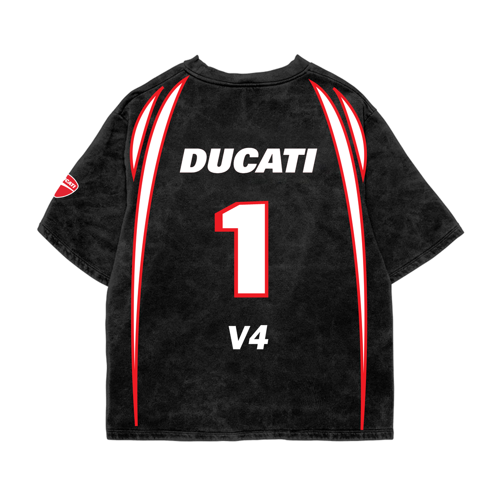 Ducati Oversized Acid Wash Tee