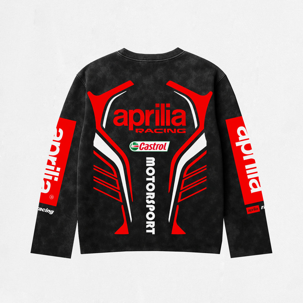 Aprilia Drift Acid Wash Full Sleeve Tee