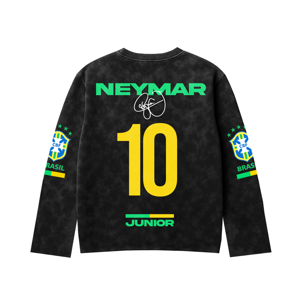 Neymar Acid Wash Full Sleeve Tee