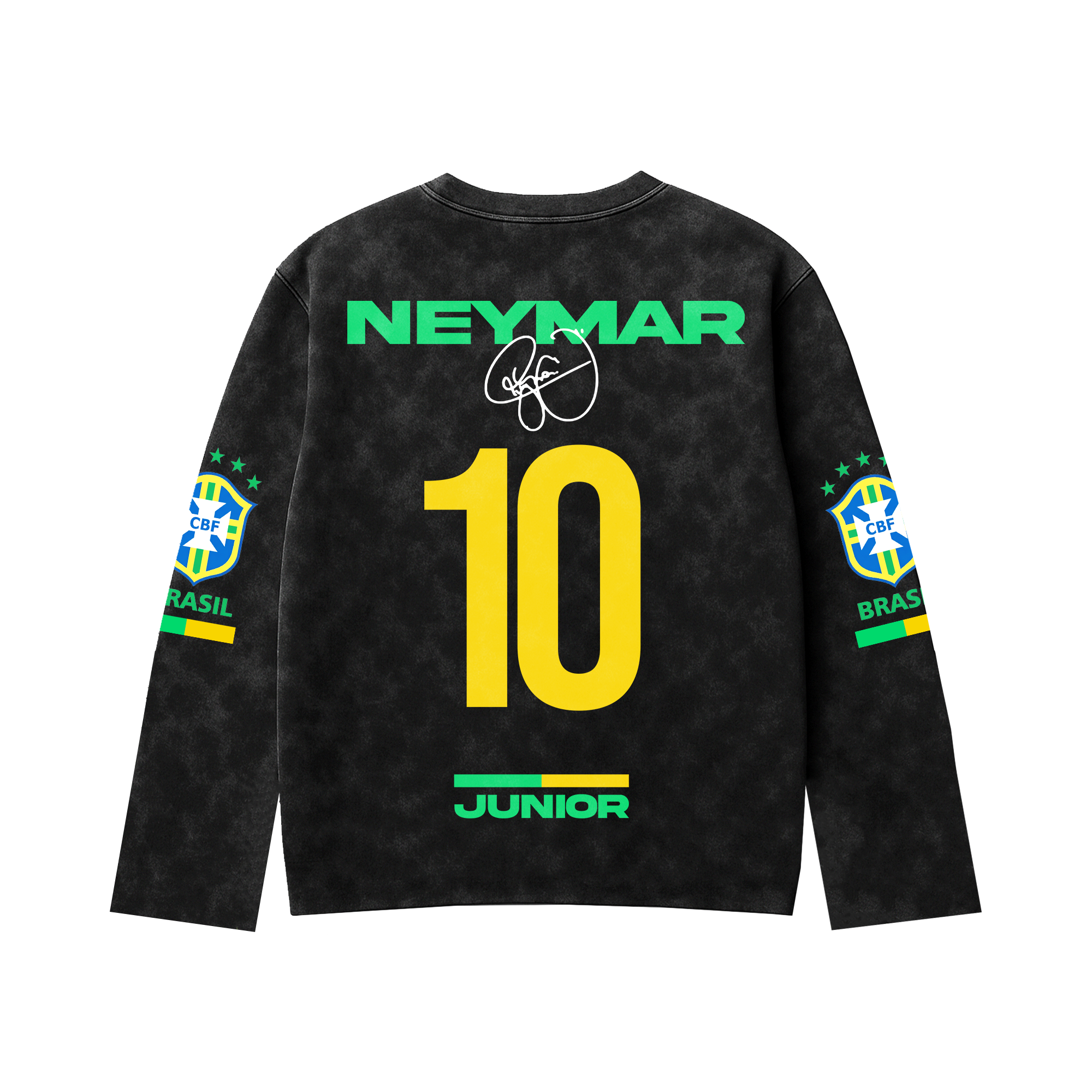 Neymar Acid Wash Full Sleeve Tee