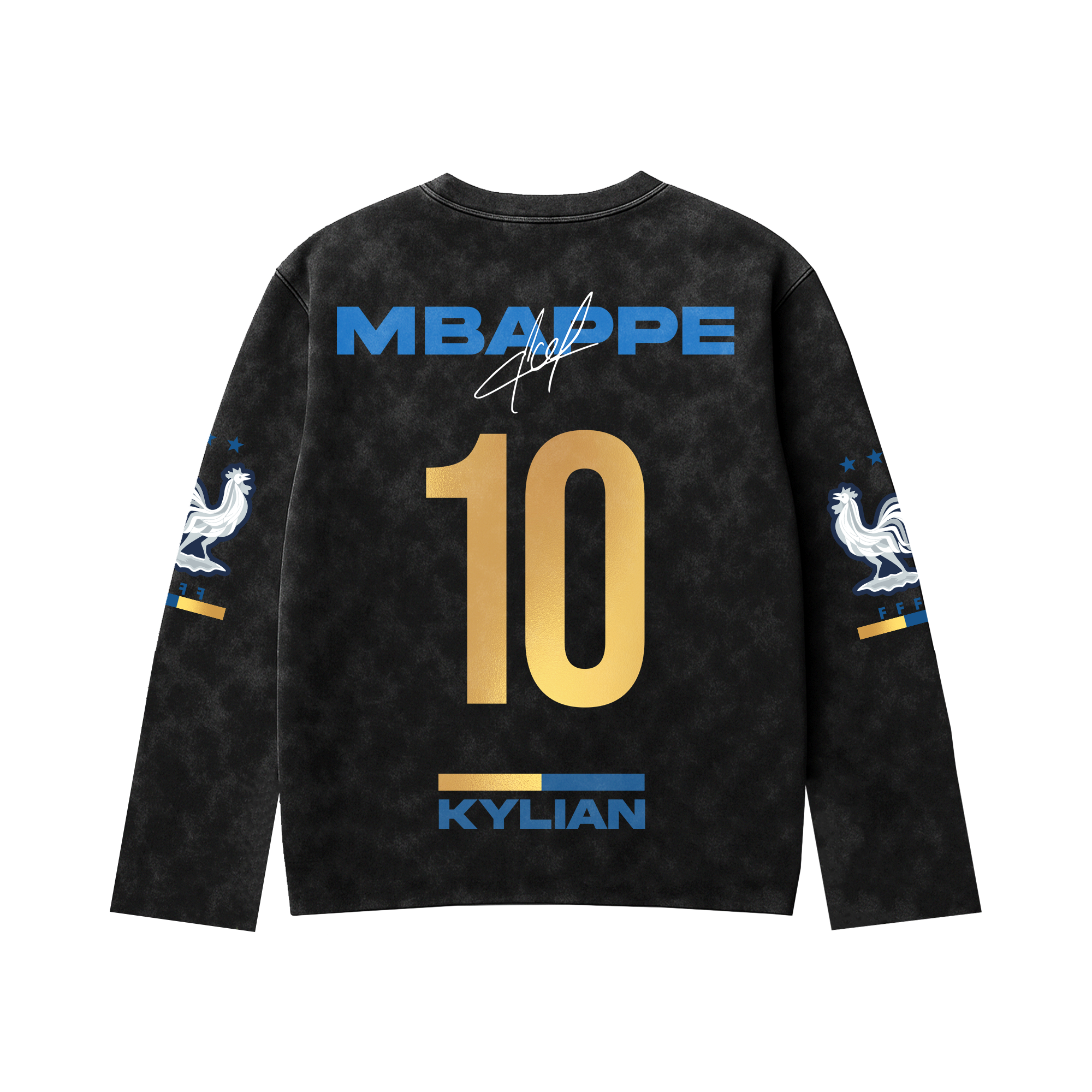 Mbappé Acid Wash Full Sleeve Tee