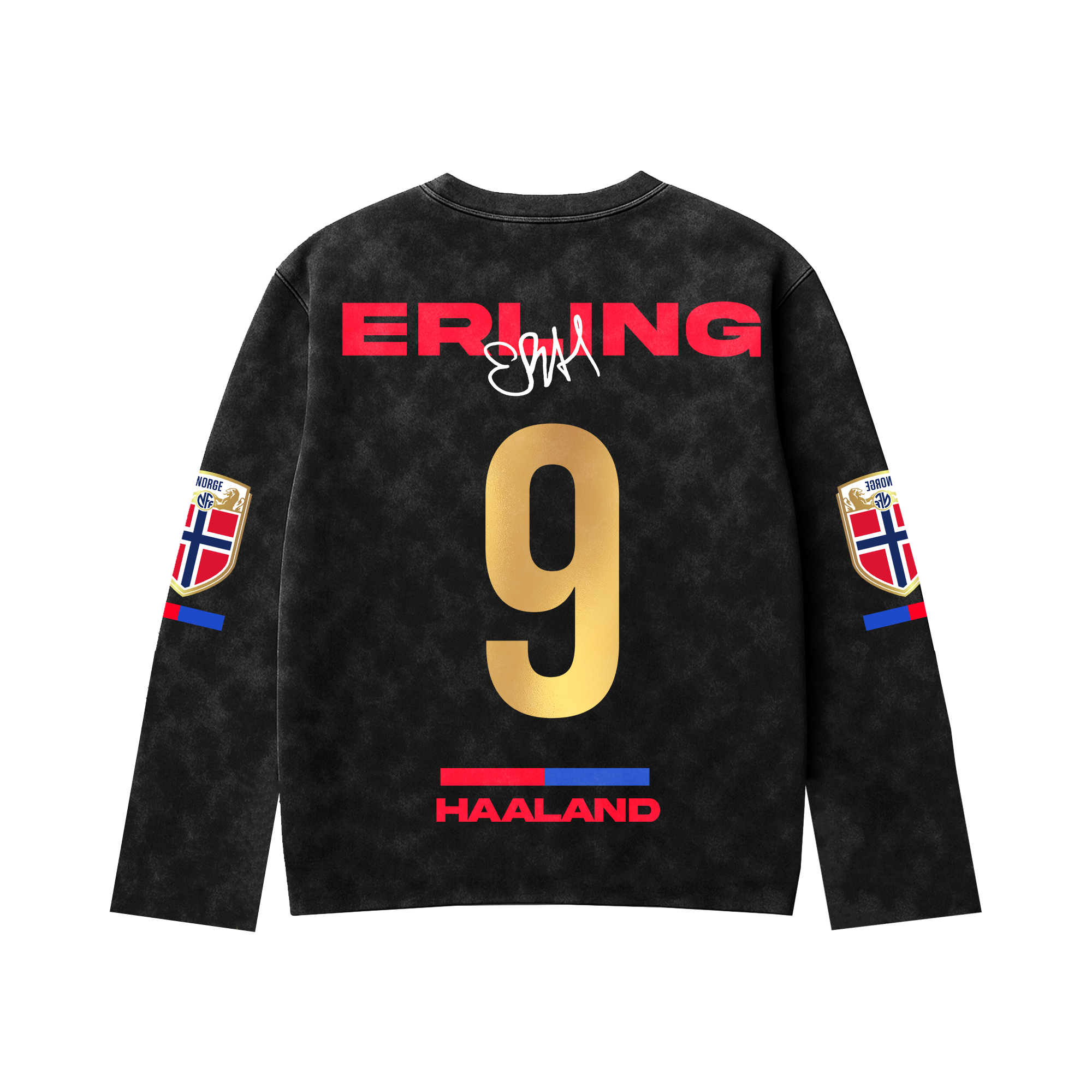 Haaland Acid Wash Full Sleeve Tee