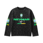 Neymar Acid Wash Full Sleeve Tee