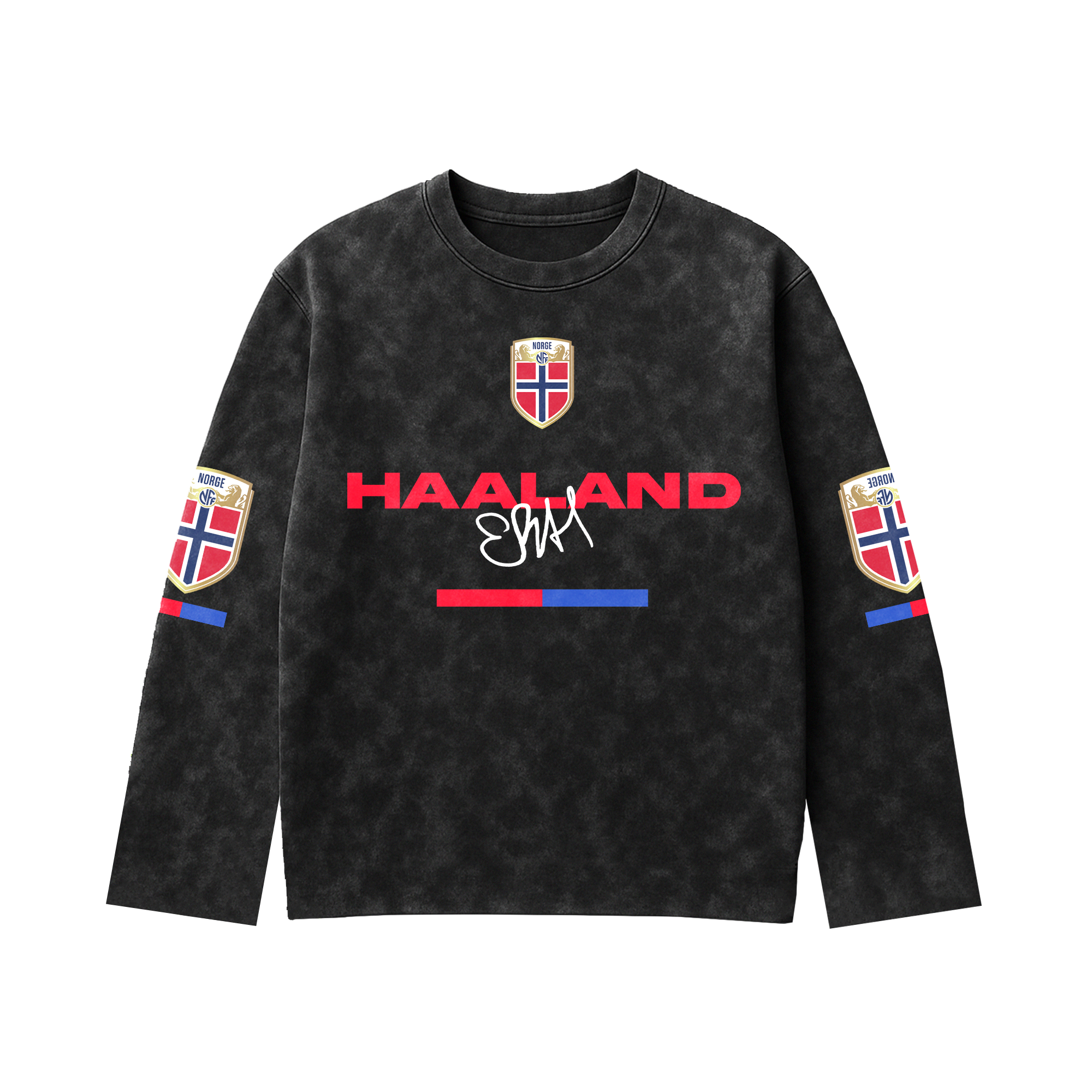 Haaland Acid Wash Full Sleeve Tee