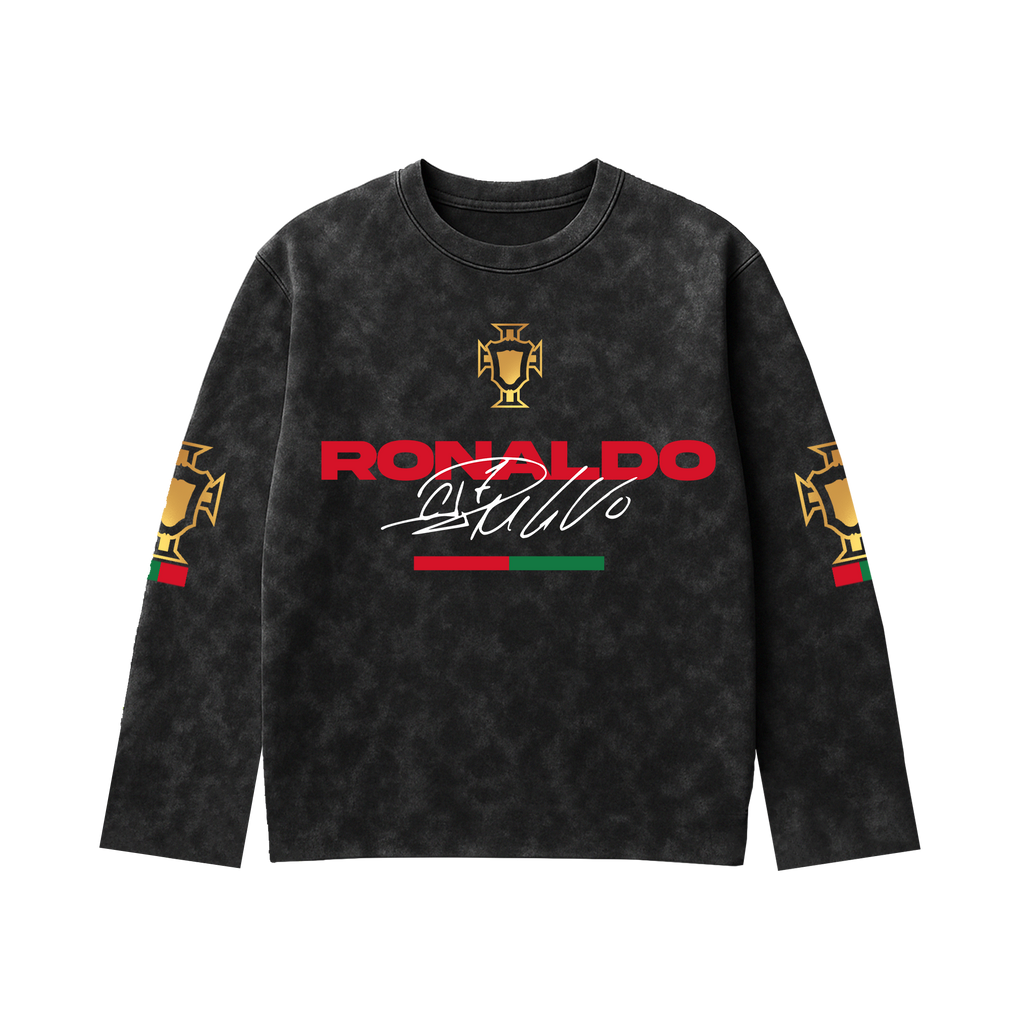 Ronaldo Acid Wash Full Sleeve Tee
