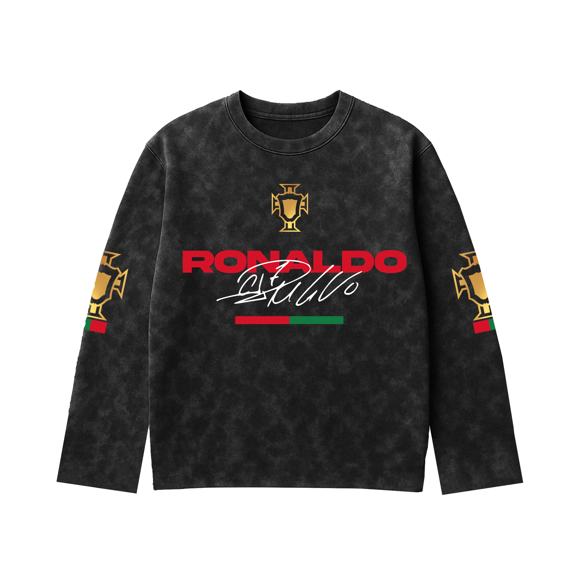 Ronaldo Acid Wash Full Sleeve Tee