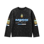Messi Acid Wash Full Sleeve Tee