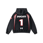 Ducati Oversized Acid Wash Hoodie