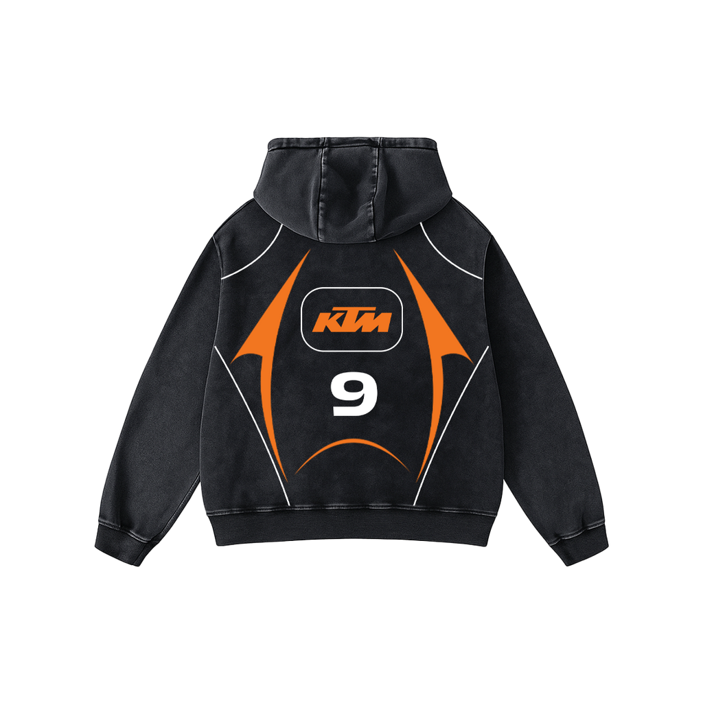 KTM Oversized Acid Wash Hoodie