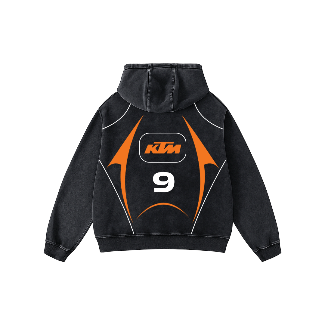KTM Oversized Acid Wash Hoodie