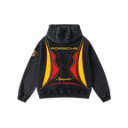 Porsche Oversized Acid Wash Hoodie