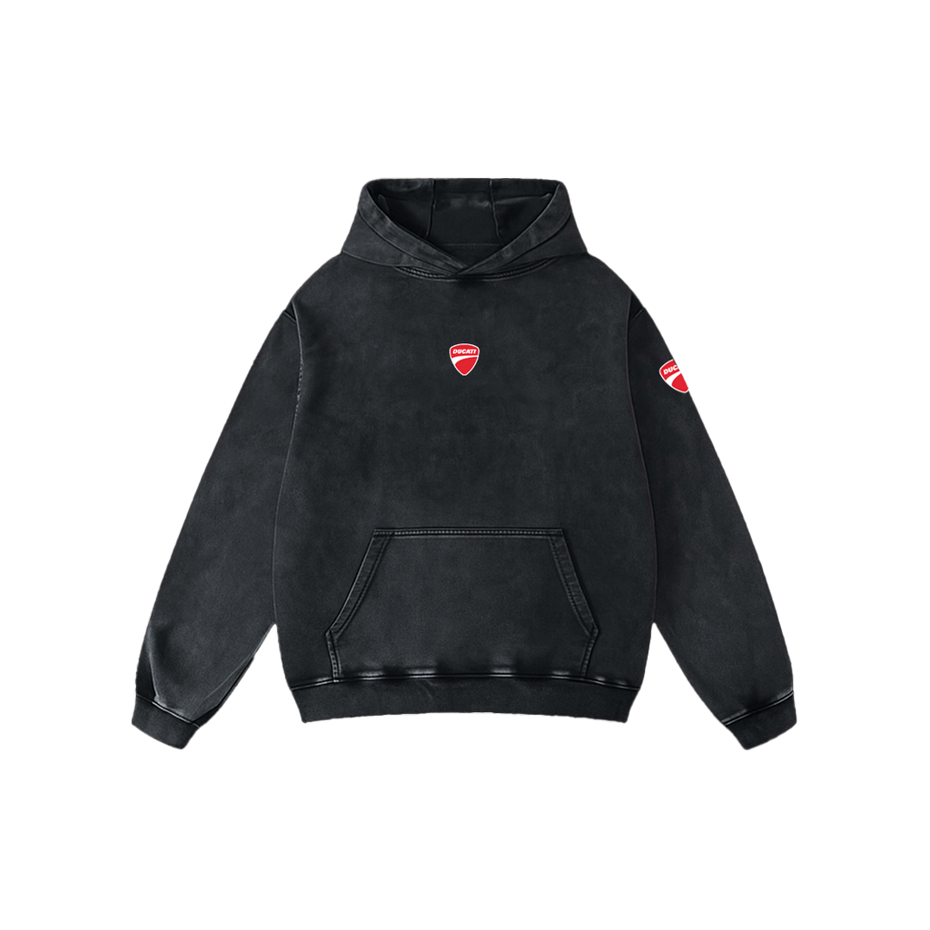 Ducati Oversized Acid Wash Hoodie