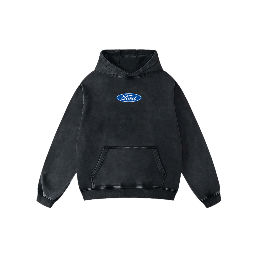 Ford Oversized Acid Wash Hoodie